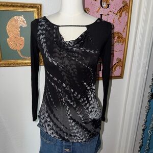 Black and Gray Women's Top